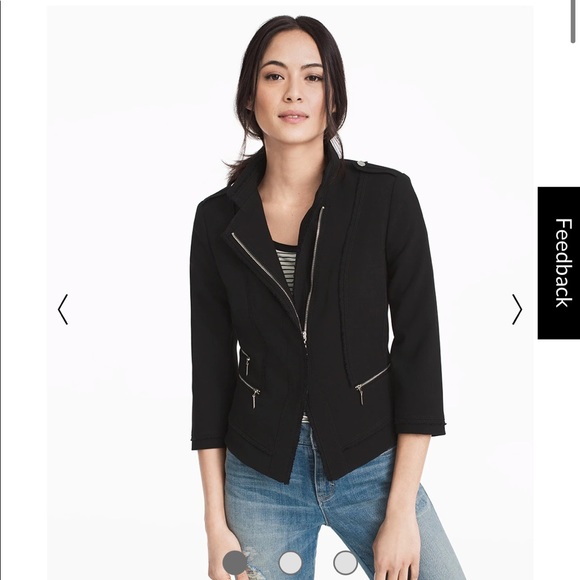 White House Black Market Jackets & Coats Nwot Asymmetrical Zip